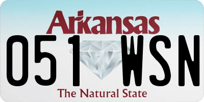 AR license plate 051WSN
