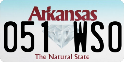 AR license plate 051WSO