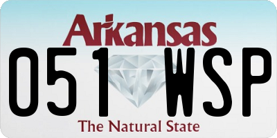 AR license plate 051WSP