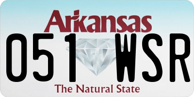 AR license plate 051WSR