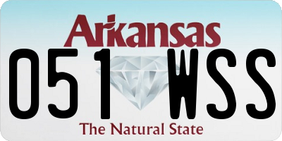 AR license plate 051WSS