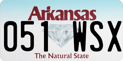 AR license plate 051WSX