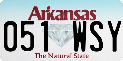 AR license plate 051WSY