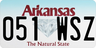 AR license plate 051WSZ