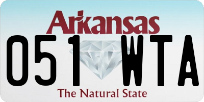AR license plate 051WTA