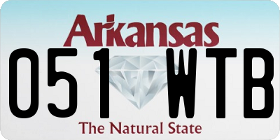 AR license plate 051WTB