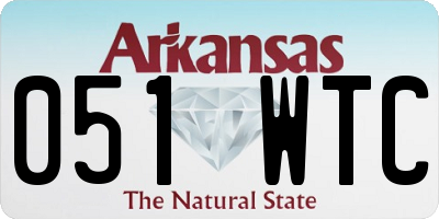 AR license plate 051WTC