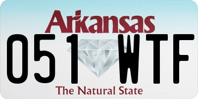 AR license plate 051WTF