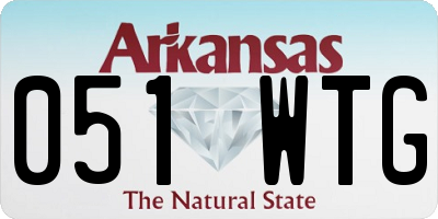 AR license plate 051WTG