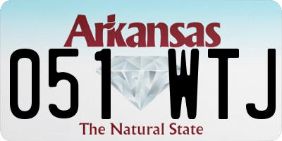 AR license plate 051WTJ