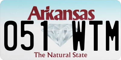 AR license plate 051WTM