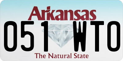 AR license plate 051WTO