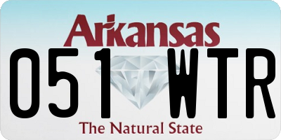 AR license plate 051WTR
