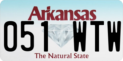 AR license plate 051WTW