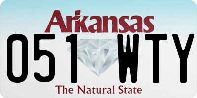 AR license plate 051WTY
