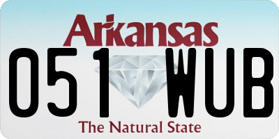AR license plate 051WUB