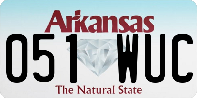 AR license plate 051WUC