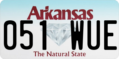 AR license plate 051WUE