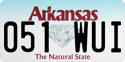 AR license plate 051WUI