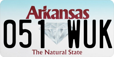 AR license plate 051WUK