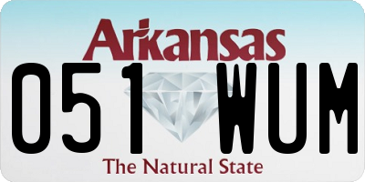 AR license plate 051WUM