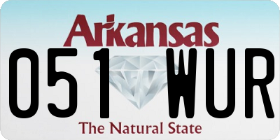 AR license plate 051WUR