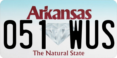 AR license plate 051WUS