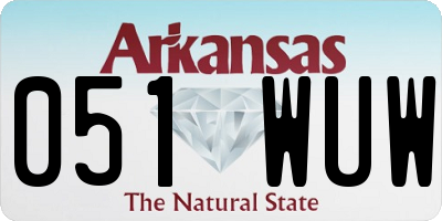 AR license plate 051WUW