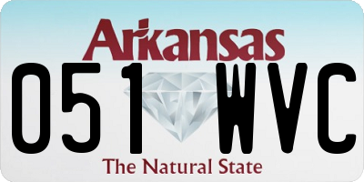 AR license plate 051WVC