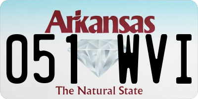 AR license plate 051WVI