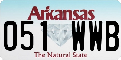 AR license plate 051WWB