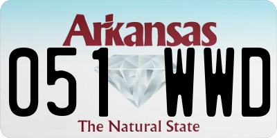 AR license plate 051WWD