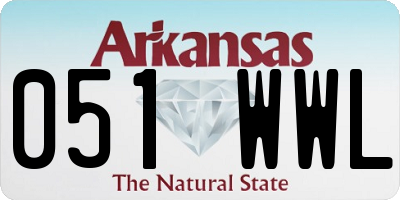 AR license plate 051WWL