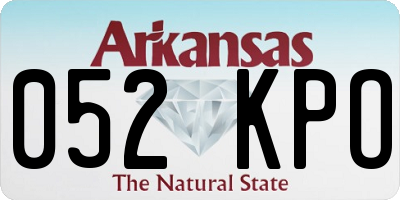 AR license plate 052KPO