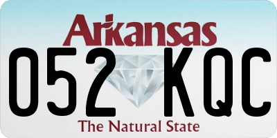 AR license plate 052KQC