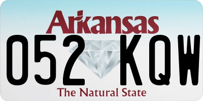 AR license plate 052KQW