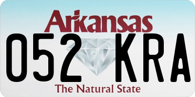 AR license plate 052KRA