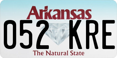 AR license plate 052KRE