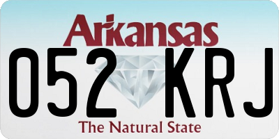 AR license plate 052KRJ