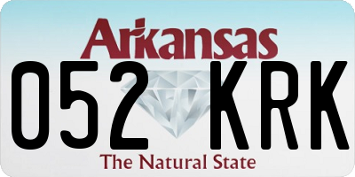 AR license plate 052KRK