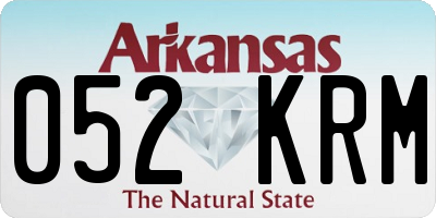 AR license plate 052KRM