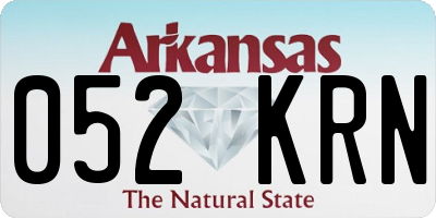 AR license plate 052KRN
