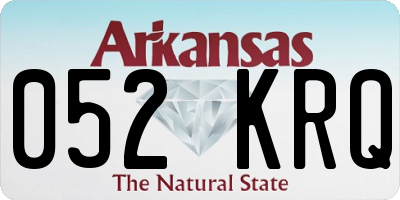 AR license plate 052KRQ