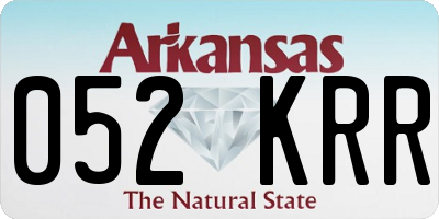 AR license plate 052KRR