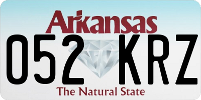 AR license plate 052KRZ