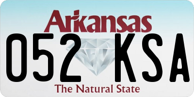 AR license plate 052KSA
