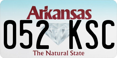 AR license plate 052KSC