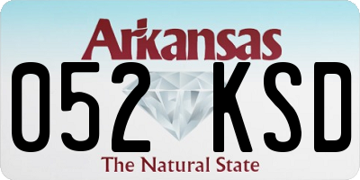 AR license plate 052KSD