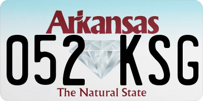 AR license plate 052KSG