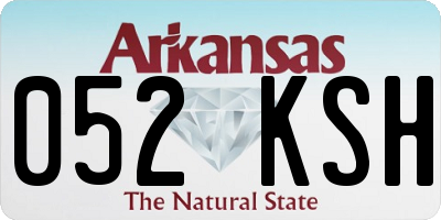 AR license plate 052KSH